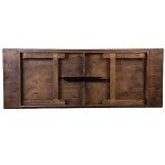 Flash Furniture Hercules Series 9' x 40" Rustic Solid Pine Folding Dining Table, Rectangular Antique Farmhouse Dining and Event Extension Table