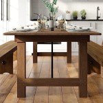Flash Furniture Hercules Series 9' x 40" Rustic Solid Pine Folding Dining Table, Rectangular Antique Farmhouse Dining and Event Extension Table
