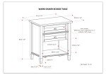 SIMPLIHOME Warm Shaker SOLID WOOD 24 inch Wide Transitional Bedside Nightstand Table in Light Golden Brown for the Living Room and Bedroom