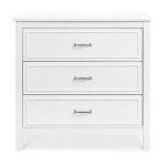 DaVinci Charlie 3-Drawer Dresser in White , 35x20x34 Inch (Pack of 1)
