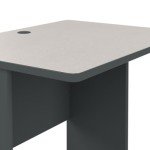 Bush Business Furniture Series A 36W Small Desk in White Spectrum and Slate, Compact Computer Table for Home or Professional Office
