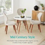 Best Choice Products 35.5in Round Dining Table, Compact Mid-Century Modern Table for 2-4, Home, Kitchen, Apartment w/Beech Wood Legs, Metal Frame - White