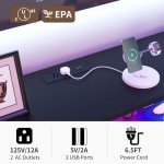 Dresser for bedroom, Fabric Black Bedroom Dresser with LED Lights and Charging Station, 6 Long Drawers Dressers, Tall Wide Chest of Drawers Storage Organizer TV Stand for up to 60" TV for Living Room