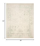 SAFAVIEH Adirondack Collection Area Rug - 8' x 10', Ivory & Sage, Oriental Distressed Design, Non-Shedding & Easy Care, Ideal for High Traffic Areas in Living Room, Bedroom (ADR109V)