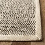 SAFAVIEH Natural Fiber Collection Area Rug - 8' x 10', Marble & Beige, Border Sisal Design, Easy Care, Ideal for High Traffic Areas in Living Room, Bedroom (NF143C)