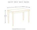 Signature Design by Ashley Kimonte Rectangular Dining Room Table, Black