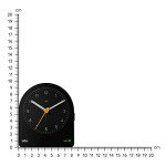 Braun Classic Analogue Alarm Clock with Snooze and Continuous Backlight, Quiet Quartz Movement, Crescendo Beep Alarm in Black, Model BC22B.