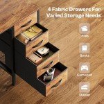 Huuger 47 Inch Computer Desk with 4 Drawers, Office Desk with Mesh Shelf, Gaming Desk, Large Storage, Writing Work Desk for Home Office, Study, Bedroom, Work from Home, Rustic Brown