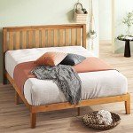 ZINUS Alexia Wood Platform Bed Frame with headboard, Solid Wood Foundation with Wood Slat Support, No Box Spring Needed, Easy Assembly, Rustic Pine, King