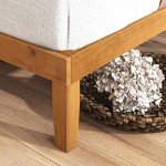ZINUS Alexia Wood Platform Bed Frame with headboard, Solid Wood Foundation with Wood Slat Support, No Box Spring Needed, Easy Assembly, Rustic Pine, King