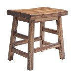 Alaterre Furniture Durango 20-Inch Tall Industrial Wood Dining Stool - Table or Extra Seat - Unique Rustic Industrial Style and Comfort - Farmhouse, Solid Wood Furniture