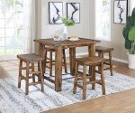 Alaterre Furniture Durango 20-Inch Tall Industrial Wood Dining Stool - Table or Extra Seat - Unique Rustic Industrial Style and Comfort - Farmhouse, Solid Wood Furniture