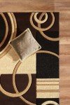 GLORY RUGS Area Rug Modern Soft Hand Carved Contemporary Floor Carpet with Premium Fluffy Texture for Indoor Living Dining Room and Bedroom Area (Brown, 5x7)
