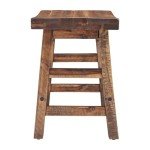 Alaterre Furniture Durango 20-Inch Tall Industrial Wood Dining Stool - Table or Extra Seat - Unique Rustic Industrial Style and Comfort - Farmhouse, Solid Wood Furniture