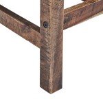 Alaterre Furniture Durango 20-Inch Tall Industrial Wood Dining Stool - Table or Extra Seat - Unique Rustic Industrial Style and Comfort - Farmhouse, Solid Wood Furniture