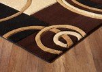 GLORY RUGS Area Rug Modern Soft Hand Carved Contemporary Floor Carpet with Premium Fluffy Texture for Indoor Living Dining Room and Bedroom Area (Brown, 5x7)