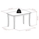Winsome Inglewood Dining Table, for Dining Room, 29", Walnut