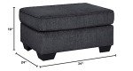 Signature Design by Ashley Altari Modern Rectangular Accent Ottoman, Dark Gray