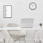 SHARP Wall Clock Silent Non Ticking 10 Inch Quality Quartz Battery Operated Round Easy to Read Home/Kitchen/Office/Classroom/School Clocks, Sweep Movement,Black