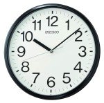 Seiko Non Ticking Home, Office Wall Clock, 12 Inches, Black