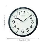 Seiko Non Ticking Home, Office Wall Clock, 12 Inches, Black