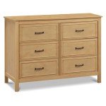 DaVinci Charlie 6-Drawer Baby Dresser - Wooden Double Chest of Drawers for Kids, Boys and Girls - Multi-Purpose Storage Dresser for Bedroom, Nursery, Living Room & Hallway, Easy to Assemble - Honey