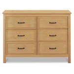 DaVinci Charlie 6-Drawer Baby Dresser - Wooden Double Chest of Drawers for Kids, Boys and Girls - Multi-Purpose Storage Dresser for Bedroom, Nursery, Living Room & Hallway, Easy to Assemble - Honey