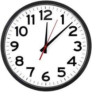 The Ultimate Wall Clock | 14 Inch | Modern | Atomic | Analog | Home | Office | School | Gym | Indoor | Outdoor | Sets Automatically | Unbranded | Classic | Black | Battery Operated | Modern Décor