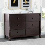 Delta Children Universal 6 Drawer Dresser with Interlocking Drawers - Greenguard Gold Certified, Dark Chocolate