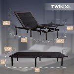 Dyonery Twin XL Adjustable Bed Frame & Mattress Set