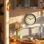 AYRELY® Decorative Vintage Wall Clock - 11Inch Silent Non-Ticking Clocks Battery Operated - Classic Decor for Living Room, Farmhouse, Kitchen, Bedroom, Bathroom (Classic Blue)