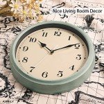 AYRELY® Decorative Vintage Wall Clock - 11Inch Silent Non-Ticking Clocks Battery Operated - Classic Decor for Living Room, Farmhouse, Kitchen, Bedroom, Bathroom (Classic Blue)
