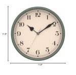 AYRELY® Decorative Vintage Wall Clock - 11Inch Silent Non-Ticking Clocks Battery Operated - Classic Decor for Living Room, Farmhouse, Kitchen, Bedroom, Bathroom (Classic Blue)