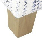 HomePop Home Decor | K7342-F2359 |Classic Square Storage Ottoman with Lift Off Lid | Ottoman with Storage for Living Room & Bedroom, Blue Stripe Large