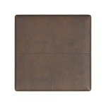 HomePop Home Decor |K2380-E910 | Luxury Large Faux Leather Square Storage Ottoman | Ottoman with Storage for Living Room & Bedroom, Brown Faux Leather