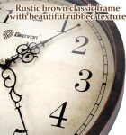 Geevon Retro Silent 12 Inch Wall Clock Non Ticking, Rustic Vintage Clock Quartz Decorative, Battery Operated Wall Clock for Kitchen/Office/Classroom/Bedroom/Living Room Decor