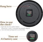 Geevon Retro Silent 12 Inch Wall Clock Non Ticking, Rustic Vintage Clock Quartz Decorative, Battery Operated Wall Clock for Kitchen/Office/Classroom/Bedroom/Living Room Decor