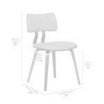 Armen Living Jaguar Mid Century Modern Dining Accent Chair for Kitchen Table Desk Vanity in Green Fabric and Walnut Wood Finish
