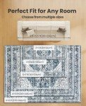 AMADA HOMEFURNISHING 8x10 Washable Area Rug, Low-Profile Large Area Rug with Non-Slip Backing & Durable Edge Binding, Vintage Large Rugs for Living Room, Bedroom, Dinning Room