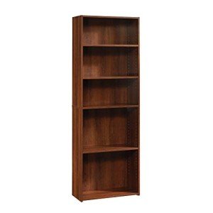 Sauder Beginnings 5-Shelf Bookcase, Bookshelf with Adjustable Storage Shelves, in Brook Cherry