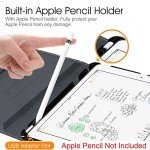 Fintie Rotating Case for iPad 9th Generation (2021) / 8th Generation (2020) / 7th Gen (2019) 10.2 Inch - 360 Degree Rotating Stand Cover with Pencil Holder, Auto Wake Sleep, Black Composition Book