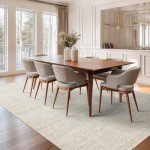 Valenrug Washable Rugs 6x9 - Ultra Thin Stain Resistant 6x9 Rugs for Living Room, Non Slip Backing 0.25" Low Pile Rugs for Bedroom, Folable Machine Washable Area Rug (6x9, Beige)