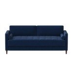 Studio Living® Lexington Sofa, Mid-Century Modern, Pocket Coil Comfort, Easy Assembly, Woven Fabric, Navy Blue