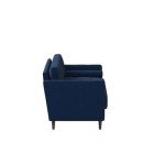 Studio Living® Lexington Sofa, Mid-Century Modern, Pocket Coil Comfort, Easy Assembly, Woven Fabric, Navy Blue