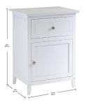 Winsome Eugene Accent Table, 18.90"W x 14.96"D x 25"H, White