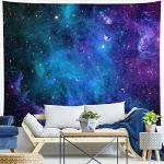 Lahasbja Galaxy Blue Starry Sky Tapestry, XL/70.8'' x 92.5'', Wall Art for Living Room, Dorm
