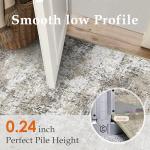 PureCozy Washable Brown Area Rug 6x9 Modern Abstract Living Room Large Carpet Bedroom Neutral Soft Throw Rug Low Pile Non Slip Indoor Contemporary Floor Cover for Dining Room Office