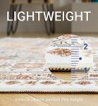 zesthome 8x10 Area Rugs for Living Room,Non-Slip Backing Washable Rugs,Vintage Large Area Rug，Stain Resistant Home Decor Rug (Orange,8'x10')