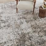 PureCozy Washable Brown Area Rug 6x9 Modern Abstract Living Room Large Carpet Bedroom Neutral Soft Throw Rug Low Pile Non Slip Indoor Contemporary Floor Cover for Dining Room Office