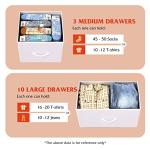 WLIVE Tall Dresser for Bedroom with 13 Drawers, Storage Dresser Organizer Unit, Fabric Dresser for Bedroom, Closet, Chest of Drawers with Fabric Bins, Steel Frame, Wood Top, White